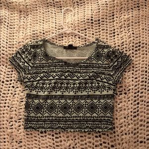 Blue and Black Patterned Shirt